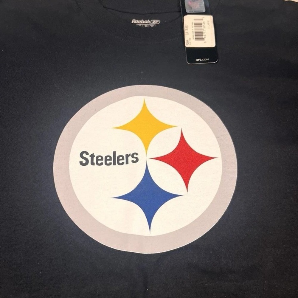 Reebok Pittsburgh Steelers NFL Graphic Tee Shirt Black Mens XL NWT R200A - Picture 6 of 9